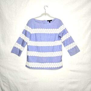 Banana Republic top. Chambray/lace. Size Small.